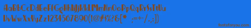 More about Nickerbockernf Font Nickerbockernf Font – Brown Fonts on Blue Background