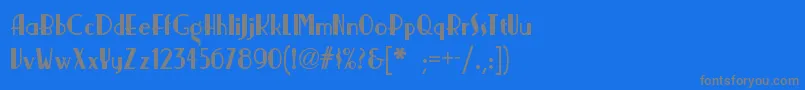 Nickerbockernf Font – Gray Fonts on Blue Background