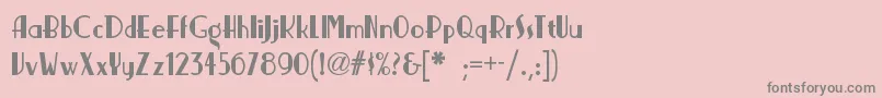 Czcionka Nickerbockernf – szare czcionki na różowym tle
