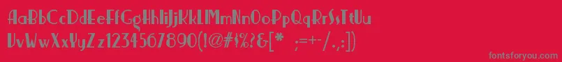 Nickerbockernf Font – Gray Fonts on Red Background