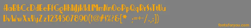 Nickerbockernf Font – Orange Fonts on Gray Background