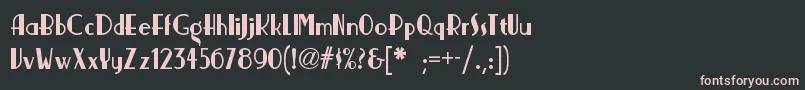 Czcionka Nickerbockernf – różowe czcionki na czarnym tle
