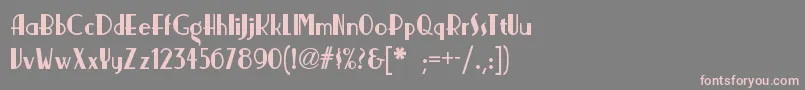 Nickerbockernf Font – Pink Fonts on Gray Background