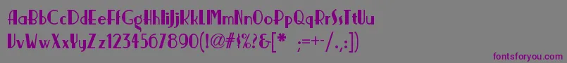 Nickerbockernf Font – Purple Fonts on Gray Background
