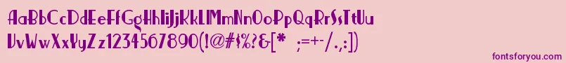 Weitere Informationen zur Nickerbockernf-Schriftart Nickerbockernf-Schriftart – Violette Schriften auf rosa Hintergrund