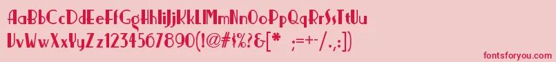 Nickerbockernf Font – Red Fonts on Pink Background