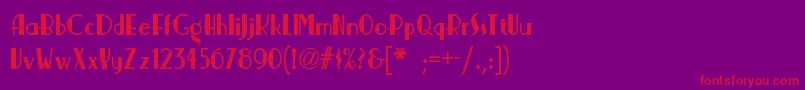Nickerbockernf Font – Red Fonts on Purple Background
