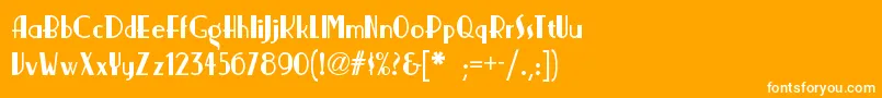 Nickerbockernf Font – White Fonts on Orange Background