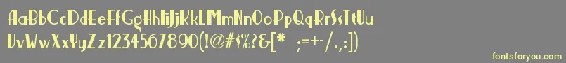 Nickerbockernf Font – Yellow Fonts on Gray Background