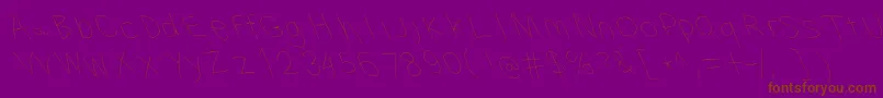 Filamentfourtwo Font – Brown Fonts on Purple Background