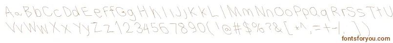 Шрифт Filamentfourtwo – коричневые шрифты на белом фоне