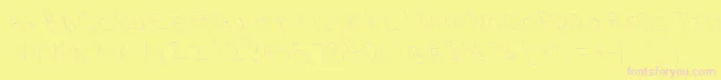 フォントFilamentfourtwo – ピンクのフォント、黄色の背景