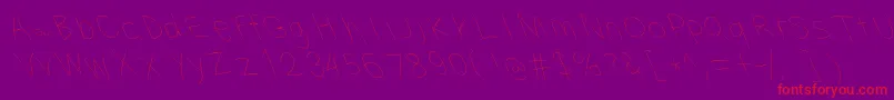 Filamentfourtwo Font – Red Fonts on Purple Background