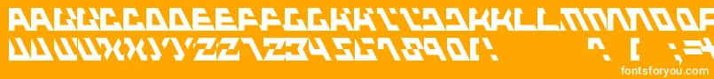 フォントFluxiousAdvanceBold – オレンジの背景に白い文字