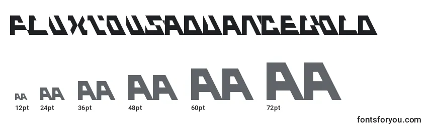 FluxiousAdvanceBold Font Sizes