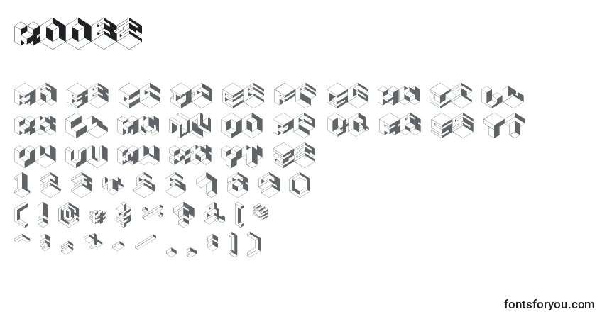 A fonte Koobz – alfabeto, números, caracteres especiais