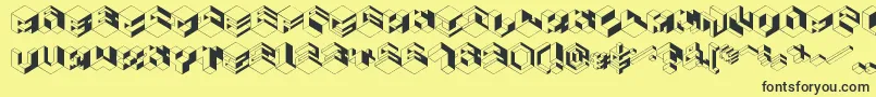 Koobz Font – Black Fonts on Yellow Background