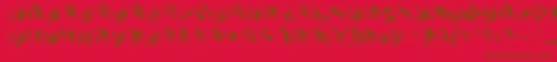 Koobz Font – Brown Fonts on Red Background