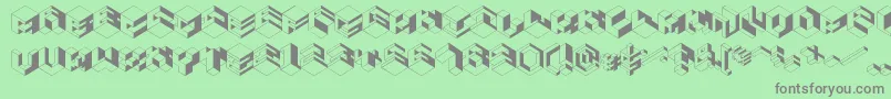 Koobz Font – Gray Fonts on Green Background