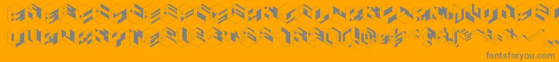 Koobz Font – Gray Fonts on Orange Background