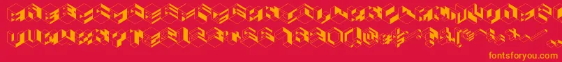 Koobz Font – Orange Fonts on Red Background