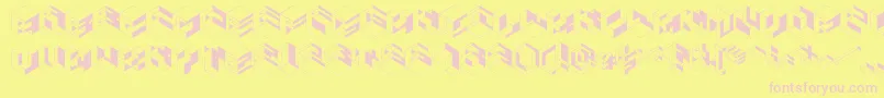 Koobz Font – Pink Fonts on Yellow Background
