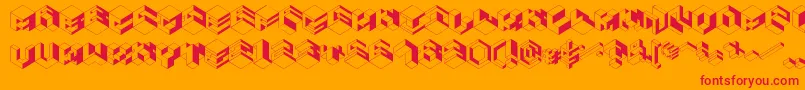 Koobz Font – Red Fonts on Orange Background