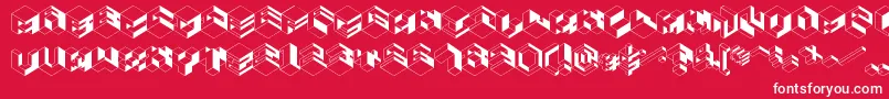 Koobz Font – White Fonts on Red Background