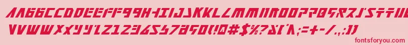 FalconheadCondensedItalic Font – Red Fonts on Pink Background