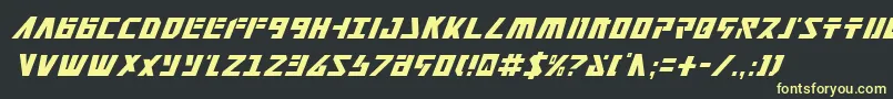 FalconheadCondensedItalic Font – Yellow Fonts on Black Background