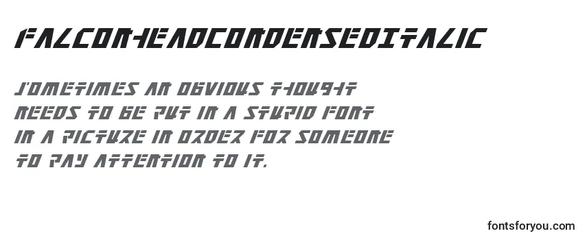 FalconheadCondensedItalic Font