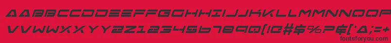 Шрифт FreeAgentBoldItalic – чёрные шрифты на красном фоне