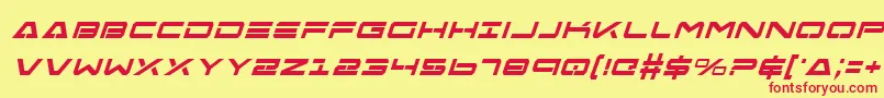 FreeAgentBoldItalic Font – Red Fonts on Yellow Background