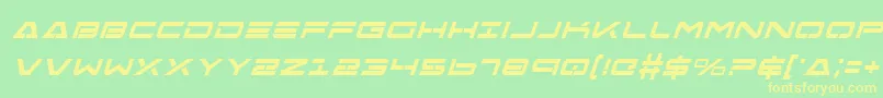 FreeAgentBoldItalic Font – Yellow Fonts on Green Background