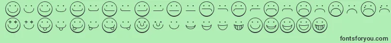 Smileyface Font – Black Fonts on Green Background