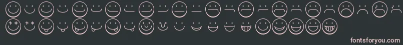 Smileyface Font – Pink Fonts on Black Background