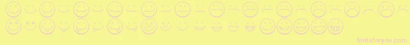 Шрифт Smileyface – розовые шрифты на жёлтом фоне