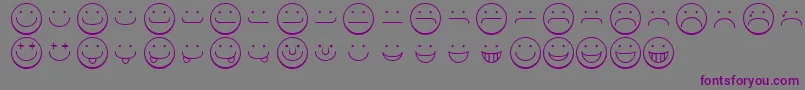 Smileyface Font – Purple Fonts on Gray Background