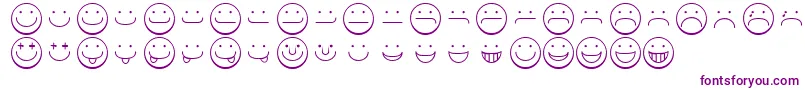 Smileyface-fontti – violetit fontit