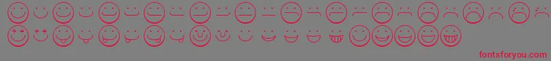 Smileyface Font – Red Fonts on Gray Background