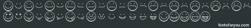 フォントSmileyface – 白い文字