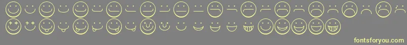 Smileyface Font – Yellow Fonts on Gray Background