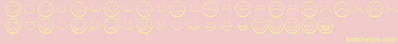 Smileyface Font – Yellow Fonts on Pink Background