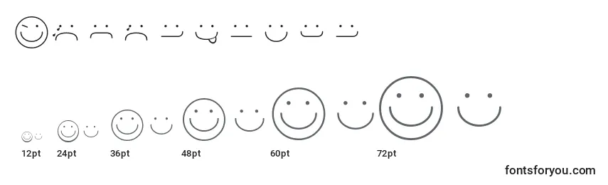 Smileyface Font Sizes