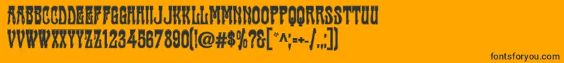 Cabac Font – Black Fonts on Orange Background