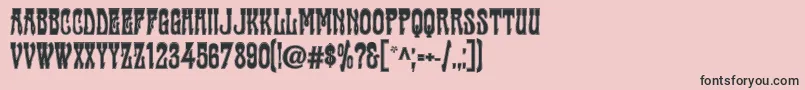 フォントCabac – ピンクの背景に黒い文字