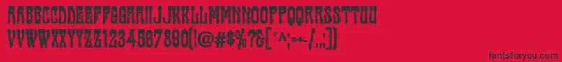 Cabac Font – Black Fonts on Red Background