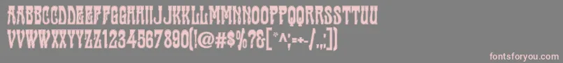 フォントCabac – 灰色の背景にピンクのフォント