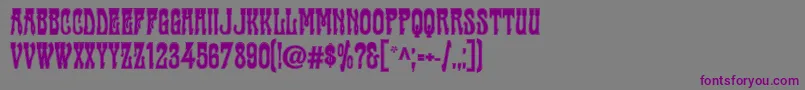 フォントCabac – 紫色のフォント、灰色の背景