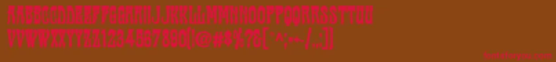 Cabac Font – Red Fonts on Brown Background